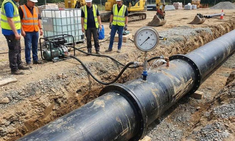 تست فشار لوله پلی اتیلن