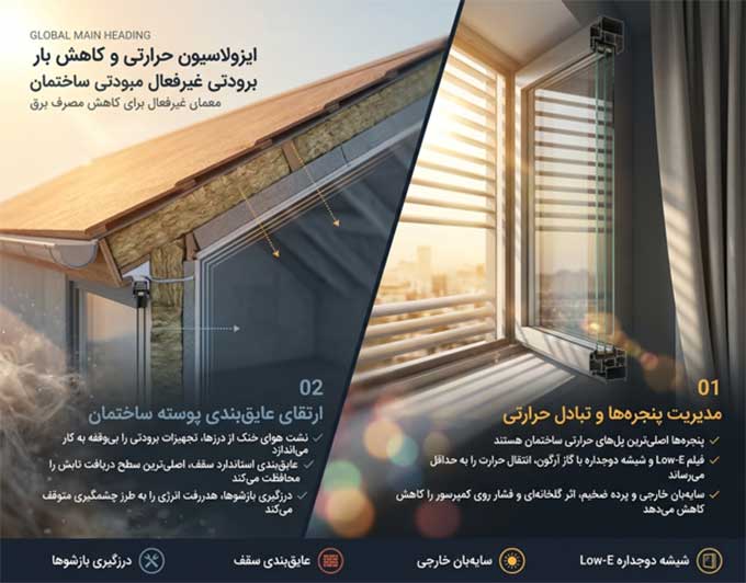 ایزولاسیون حرارتی و کاهش بار برودتی ساختمان