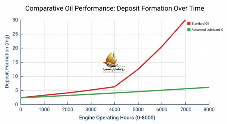 مقایسه تشکیل رسوب در طول زمان