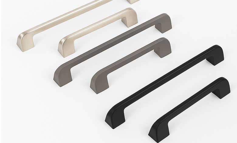 دستگیره کابینت مدرن طوسی و مشکی و سیلور