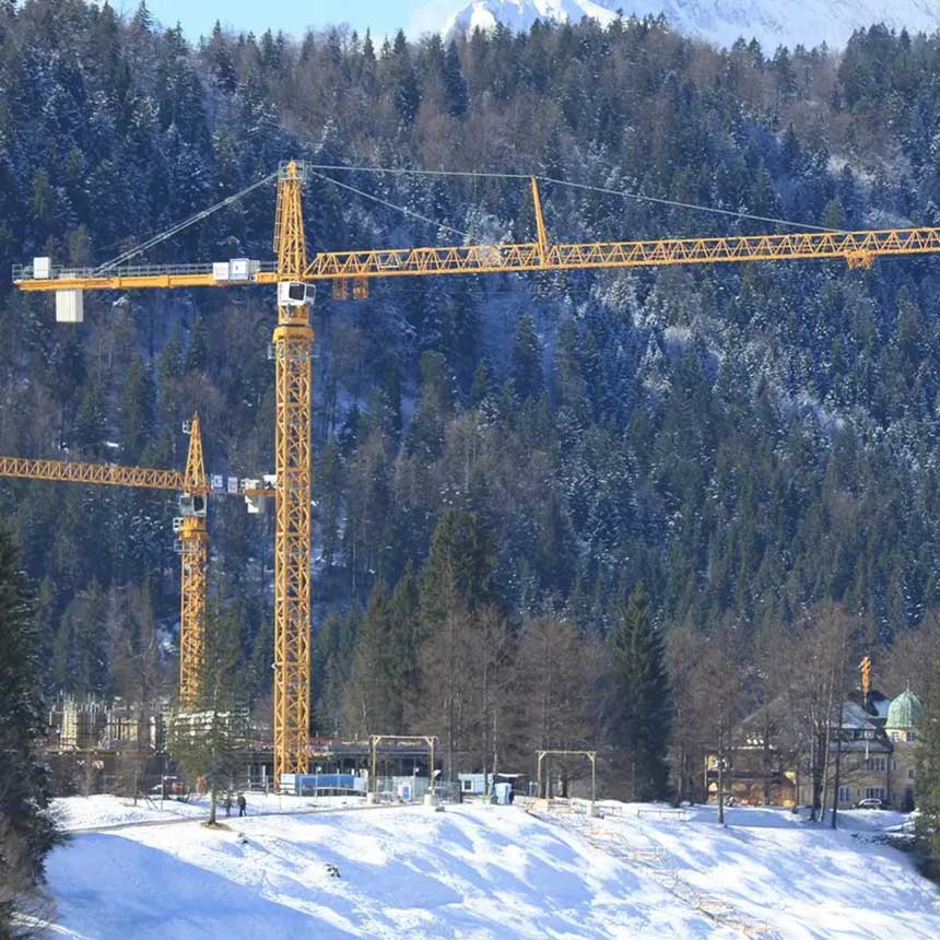کاربرد جرثقیل برجسازی Liebherr 1000