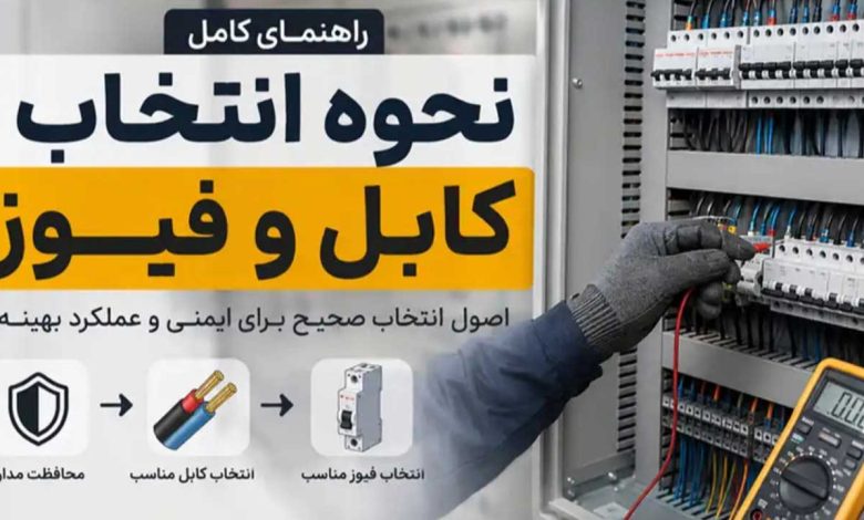 تجهیزات حفاظتی و کابل در تابلو برق