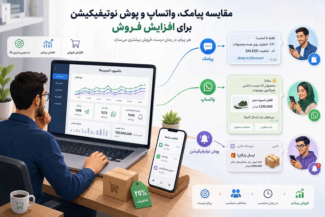 پنل پیامکی یا واتساپ؟