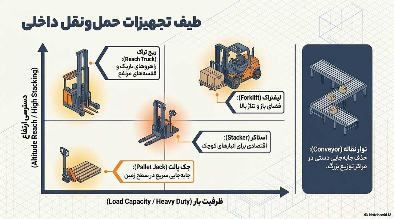 تجهیزات حمل و نقل داخلی در انبار
