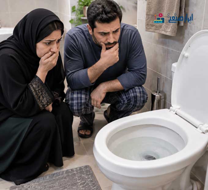 توالت گرفته ولی آب آرام پایین میرود چه معنایی دارد؟
