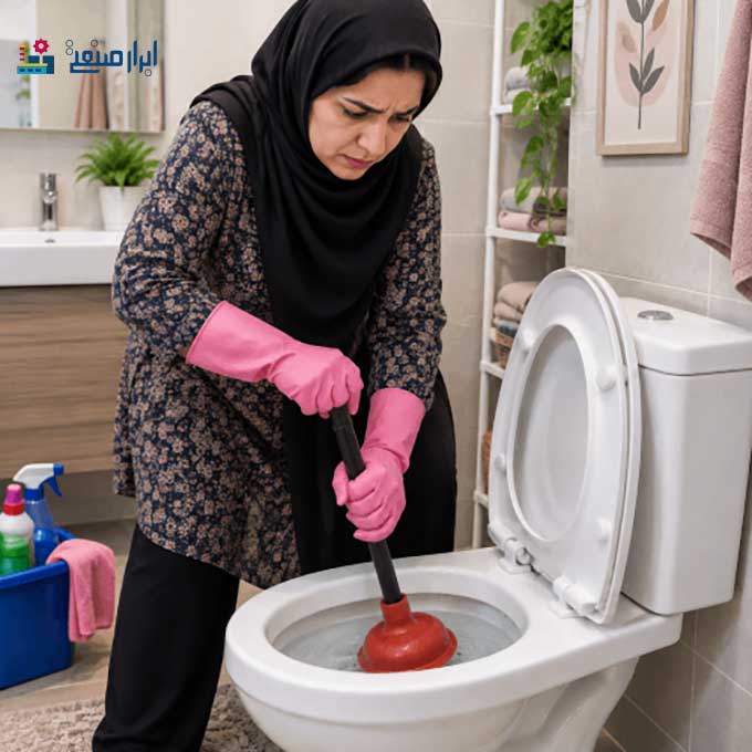روشهای ساده برای رفع گرفتگی توالت با تخلیه کند